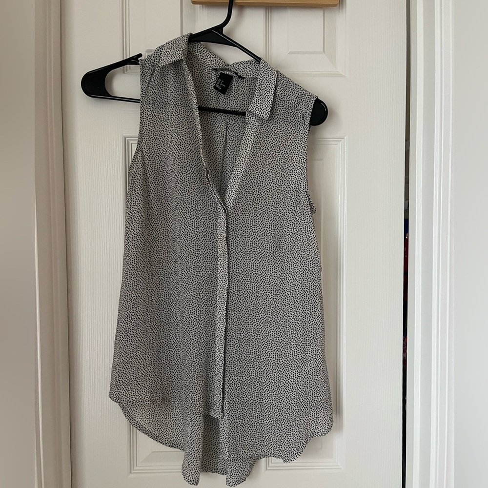 H&M white/black top